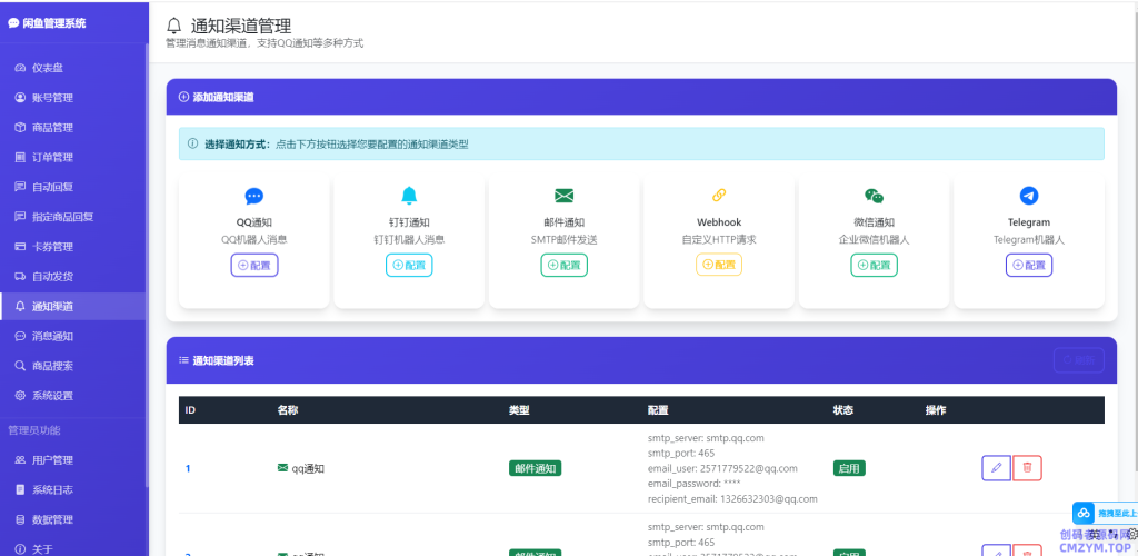 闲鱼自动发货、自动回复系统 开源版