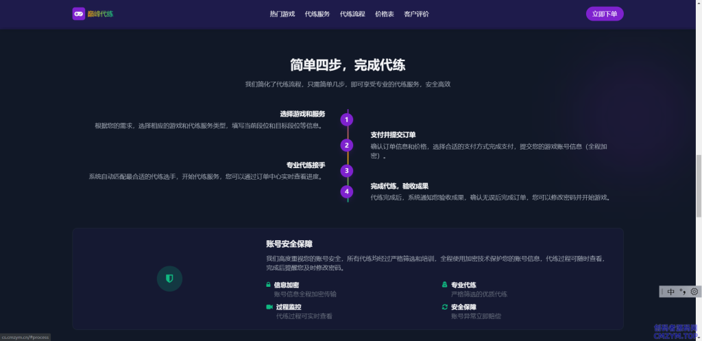 图片[4]-游戏代练工作室代练报价单页模板-创码者资源网