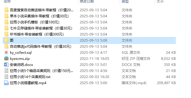 狂雨小说CMS_1.55 简洁大气小说网站系统